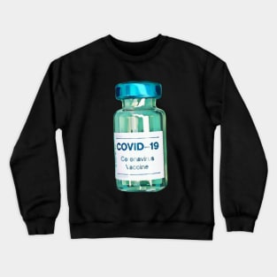 Corona virus vaccine illustration Crewneck Sweatshirt